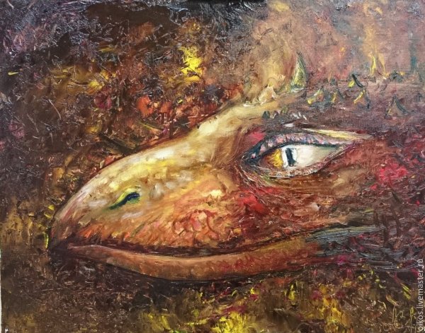 Дракон картина маслом