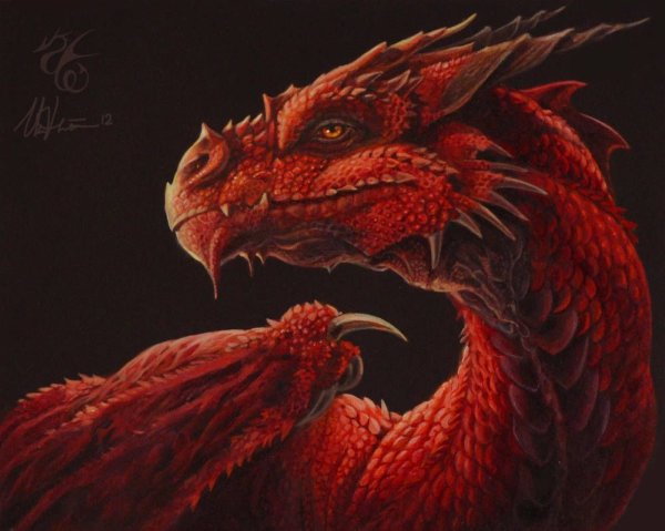 Китайская живопись гунби дракон