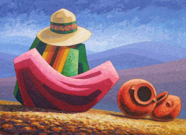 Картина в мексиканском стиле на холсте