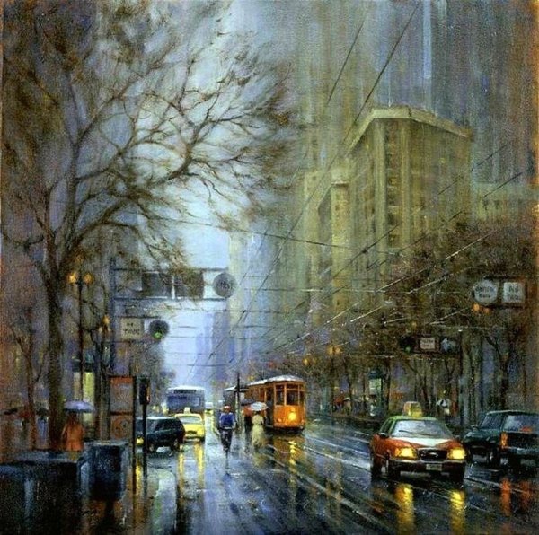 Картина дождь