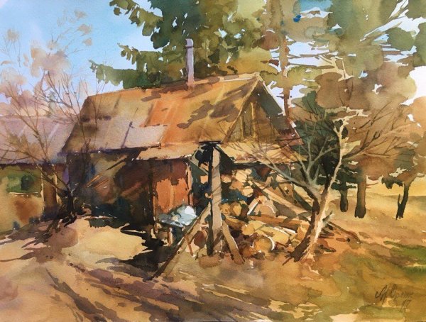 Пленэр этюды акварелью