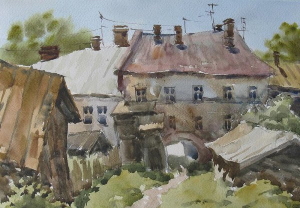 Пленэр этюды акварелью