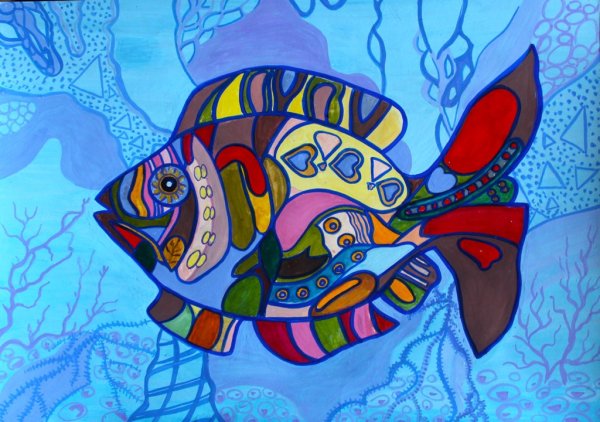 Декоративная композиция рыбы