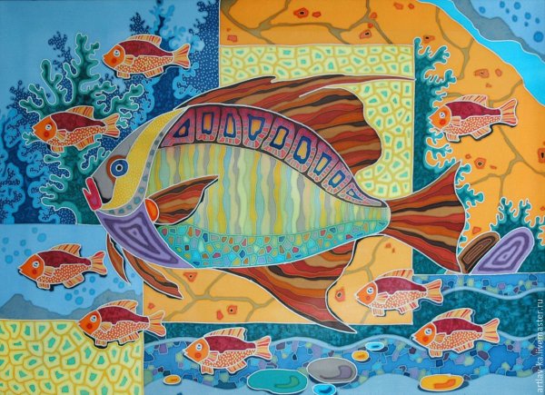 Батик рыбы