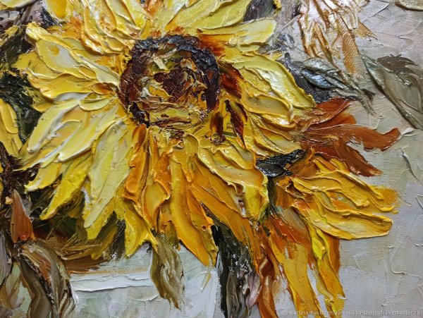 Пастозная живопись мастихином цветы