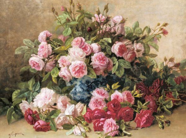 Художник Jean-Baptiste robie розы