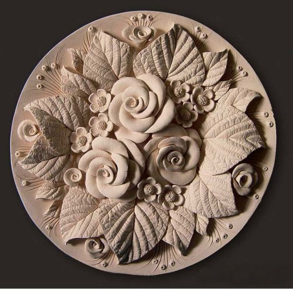 Декоративное панно из глины