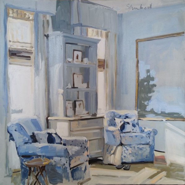 Этюд интерьера акварелью