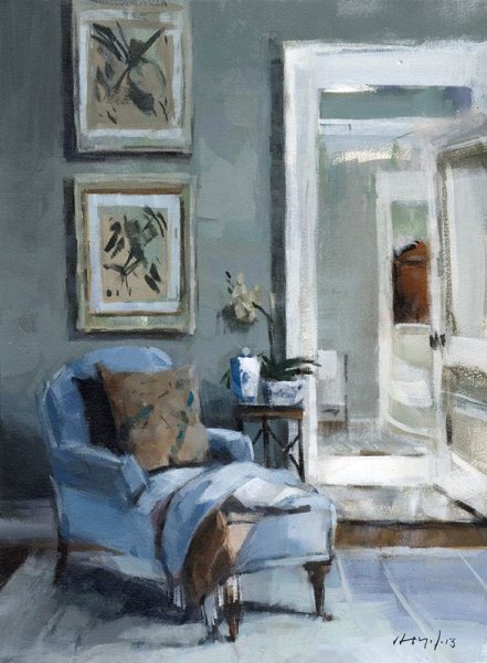 Интерьер гуашью живопись