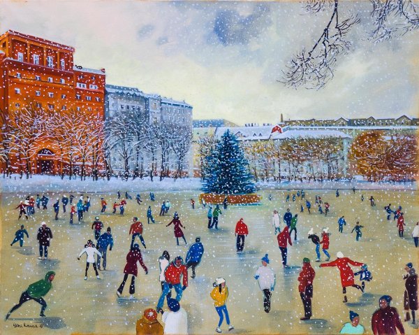 Каток на Патриарших прудах, 1929 год