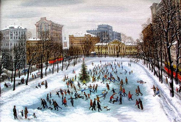 Павел Еськов каток на Дворцовой площади