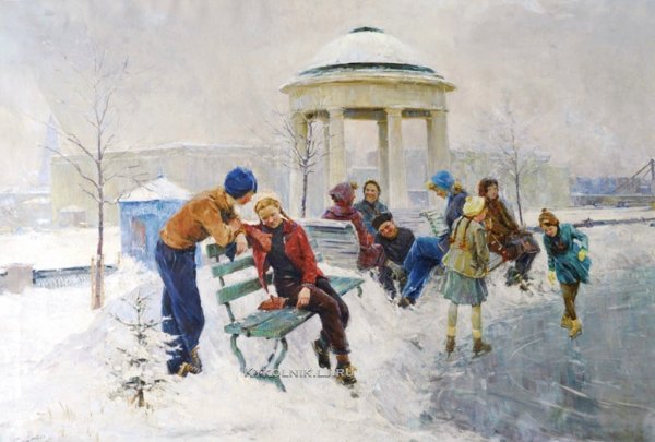 Станковая композиция зима