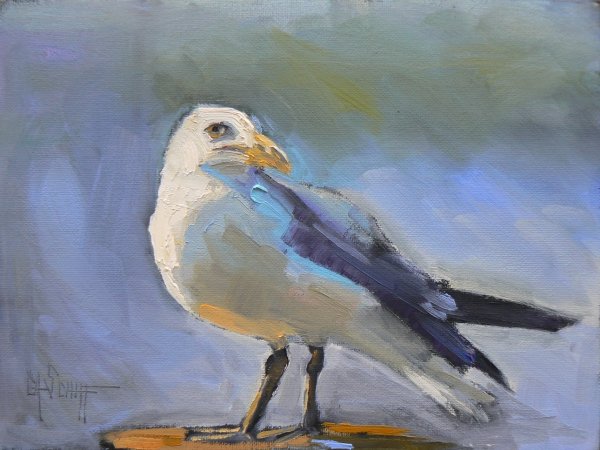 Чайки в живописи маслом