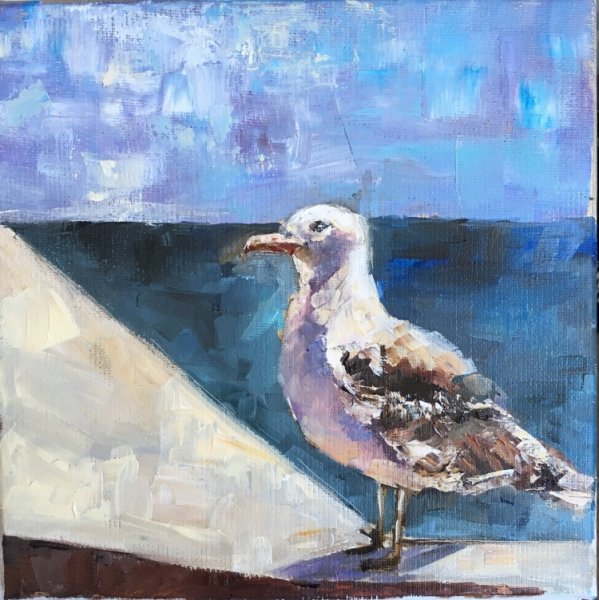 Чайка гуашью