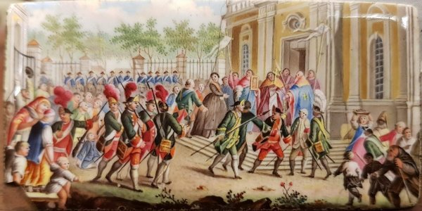 Екатерина II на ступенях Казанского собора