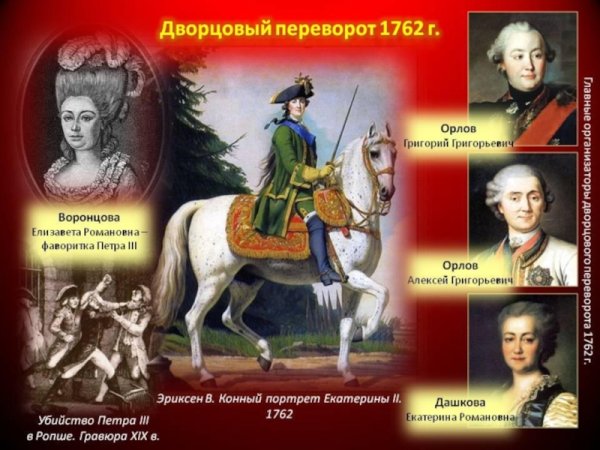 Дворцовые перевороты 18 века Екатерина 2