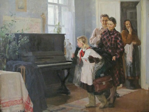 Путейко Владимир Григорьевич «на речке» 1954