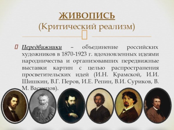 Картины художников передвижников 19 века