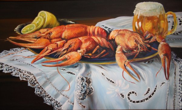 Морепродукты живопись