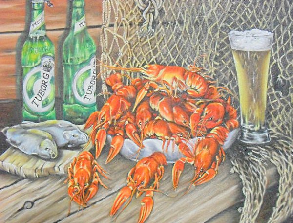 Натюрморт пивной карандашом