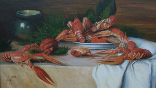 Раки, картины известных художников.