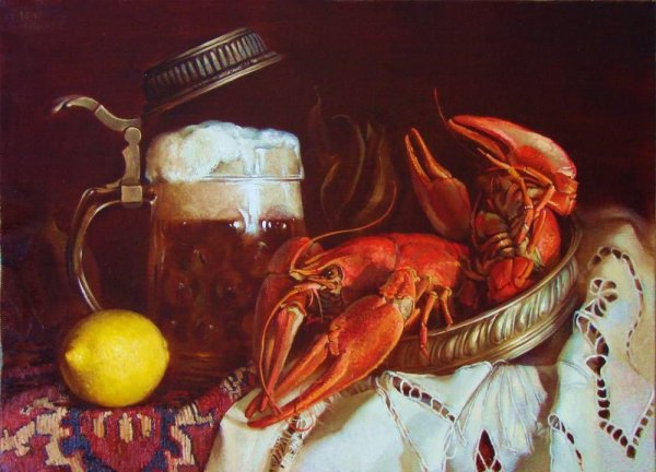 «Натюрморт с лобстером и крабом» (1643)