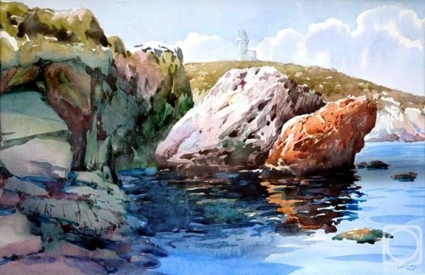 Камни акварелью