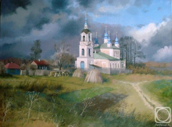 Пейзаж Прядко храм деревня