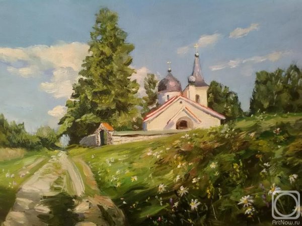 Картина маслом "Церковь в Константиново" художник