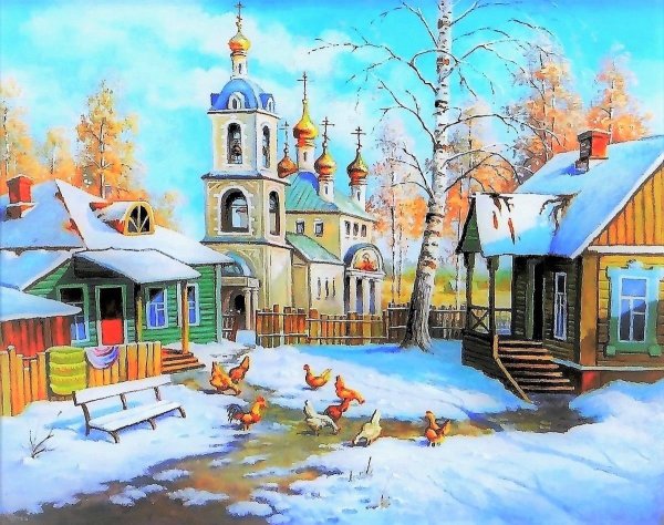 Церковь картины художников Торжок