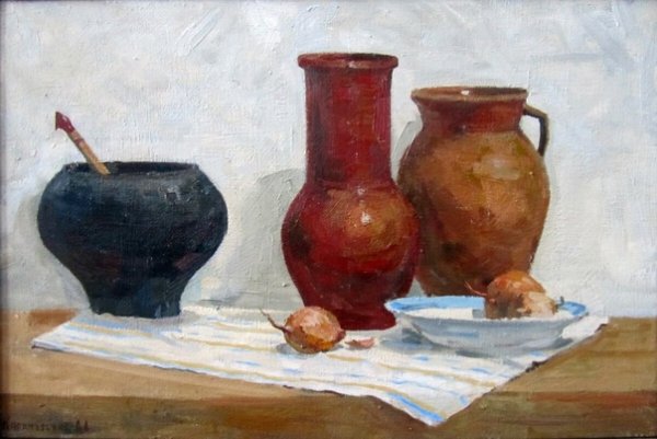 Глиняный Крынка живопись