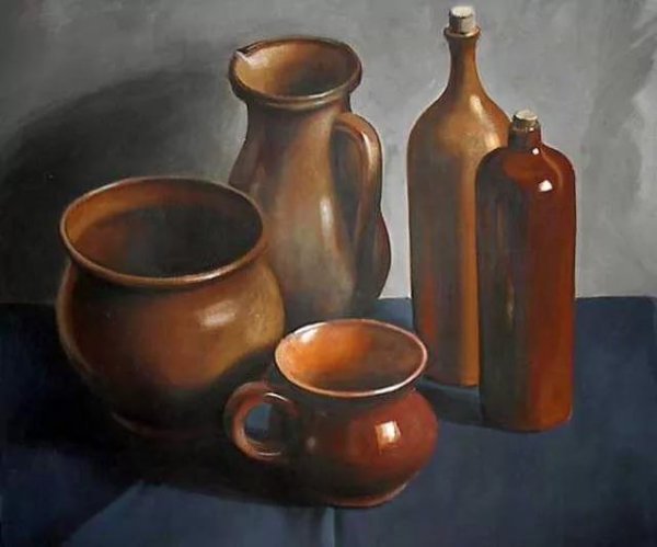 Глиняный Крынка живопись