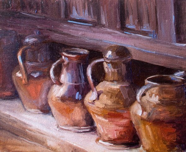 Глиняный Крынка живопись