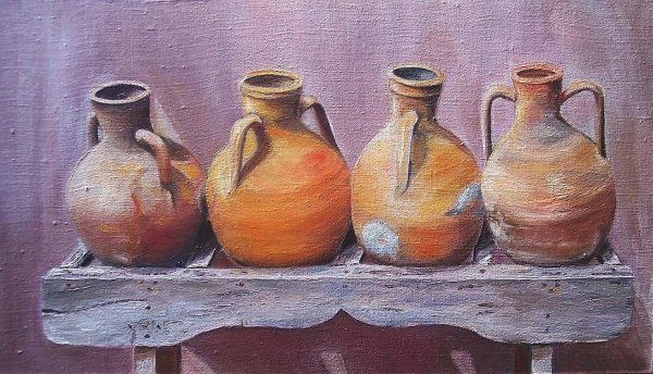 Глиняный Крынка живопись