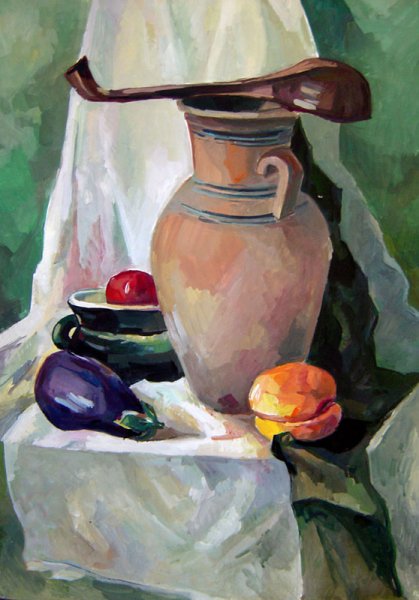 Кувшин гуашью Академическая живопись