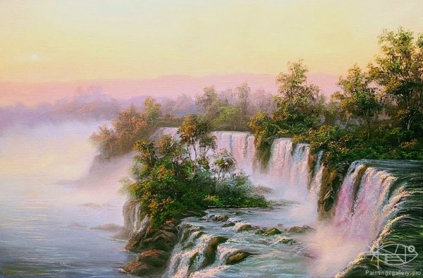 Художник Томас Маколей картина водопад