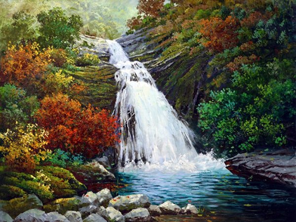 Картины Томаса Аколе водопады