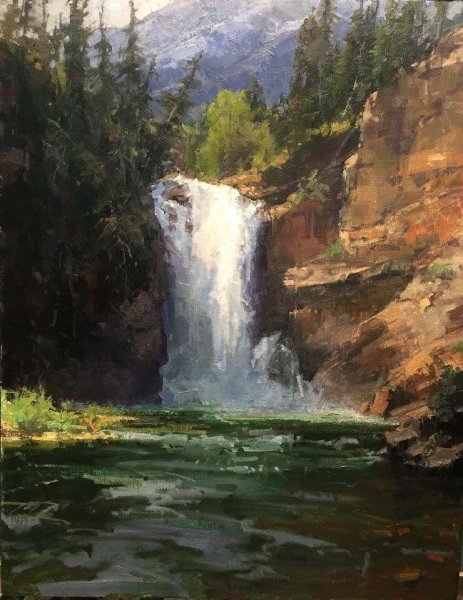 Альберт Ригер горные пейзажи и водопады