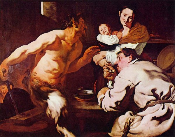 «Сатир в гостях у крестьянина» Йордан