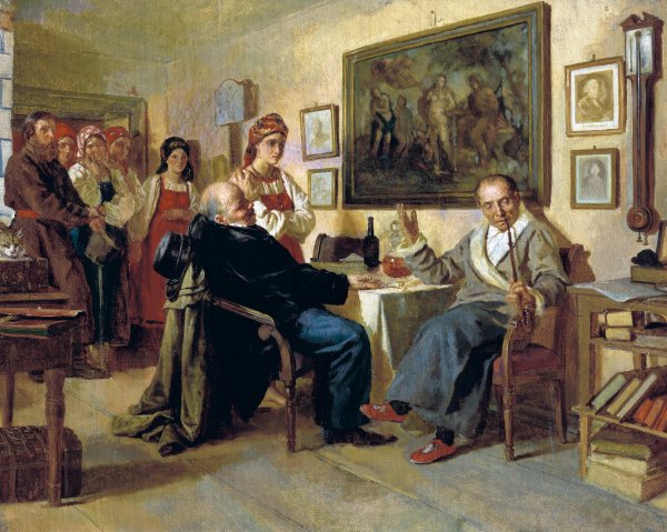 Николай Неврев. "Торг. сцена из крепостного быта". (1866)