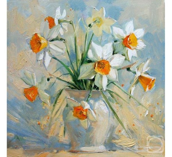 Нарциссы маслом Мария Павлова