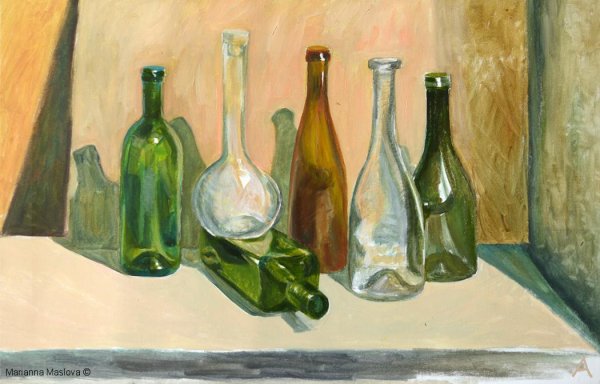 Этюд стеклянного предмета