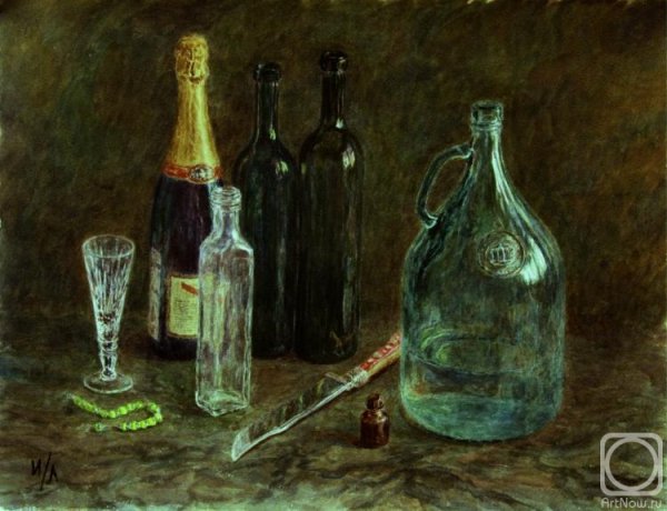 Бутылка для масла зеленая