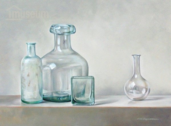 Стеклянный графин акварелью