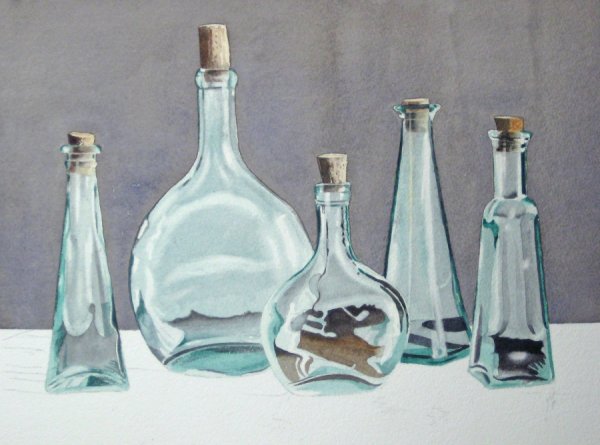 Бутылка пастелью