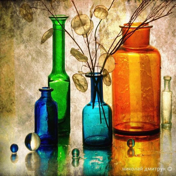 Стеклянные предметы живопись