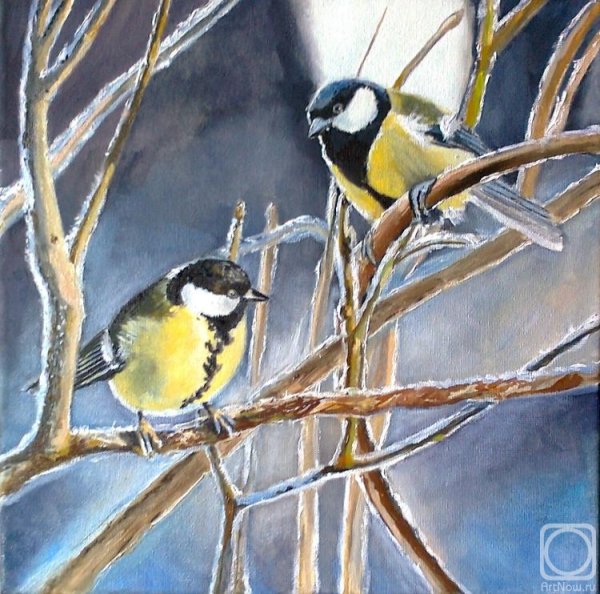 Синички живопись