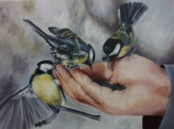 Синички живопись