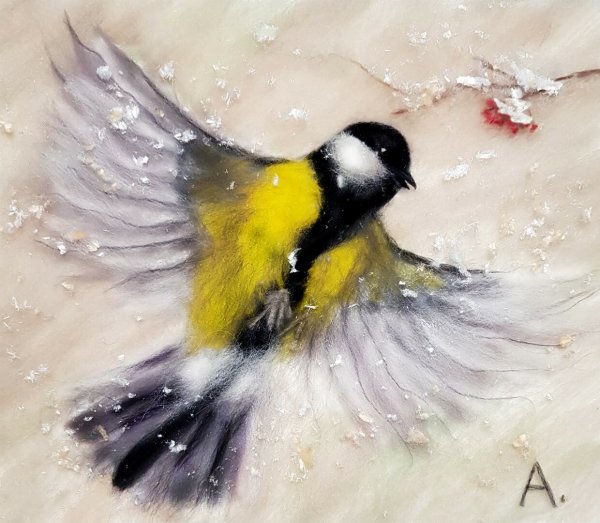 Синица живопись