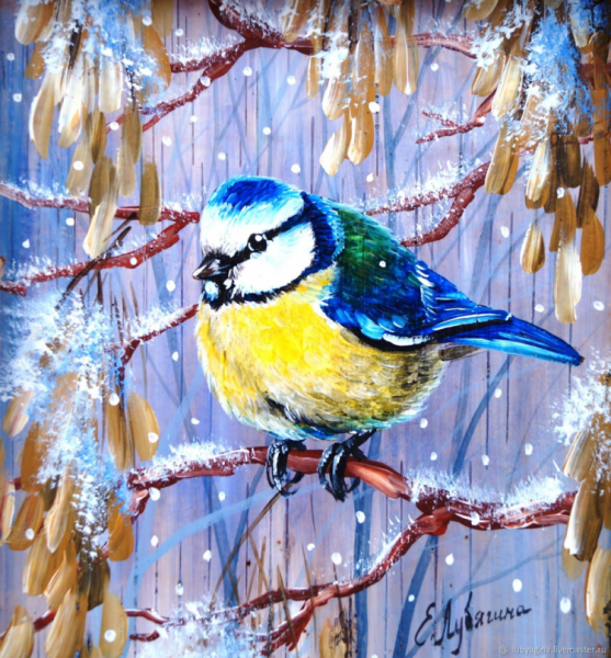 Лазоревки в лесу